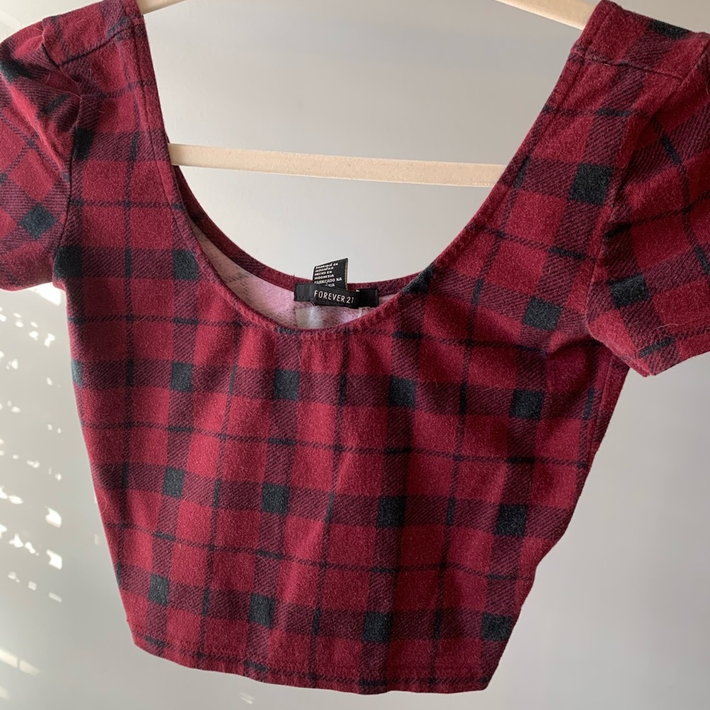 Forever 21 plaid crop top.